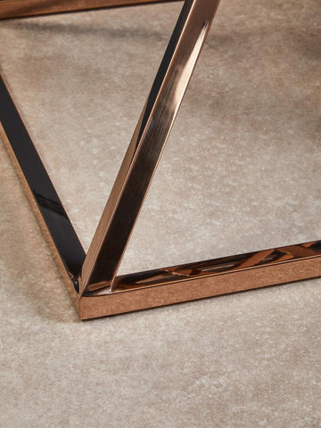 Rose Gold Steel Glass End