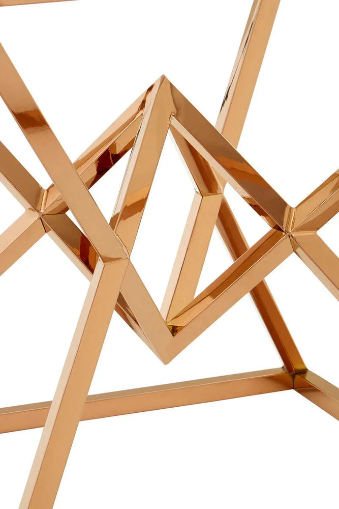 Rose Gold Steel Glass End