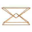 Rose Gold Geometric Console Table