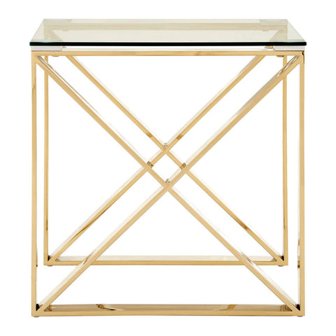 Champagne Gold Steel Cross Table