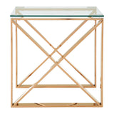 Rose Gold Cross Legs Table