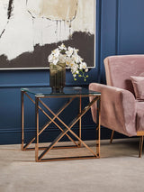 Rose Gold Cross Legs Table