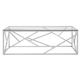 Sleek Glass Stainless Coffee Table
