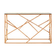 Rose Gold Geometric Console Elegance
