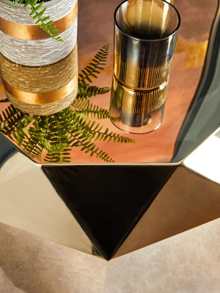 Champagne Gold Diamond End Table