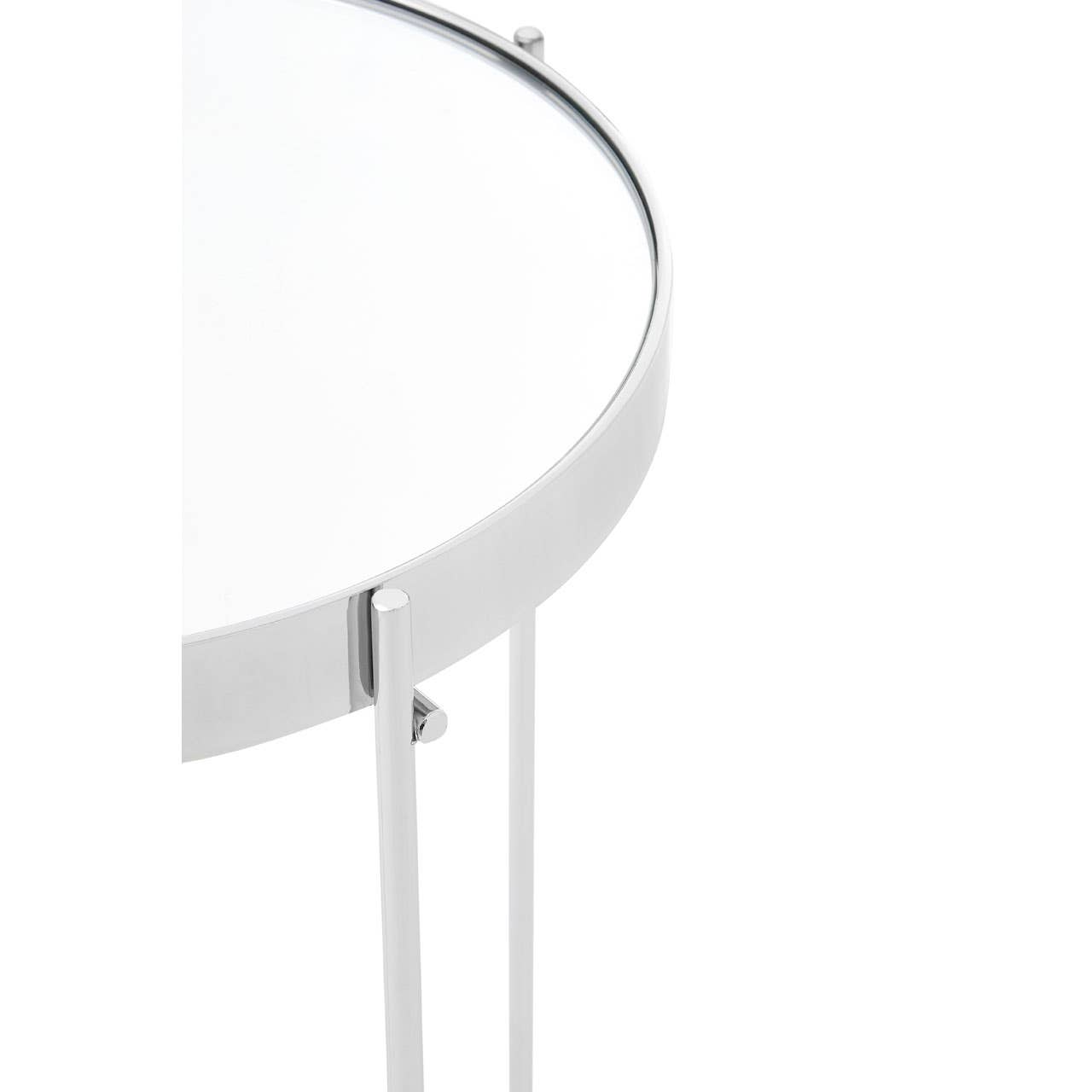 Reflective Silver Side Table
