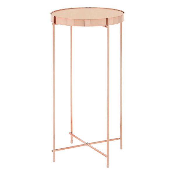 Rose Gold Mirrored Side Table