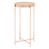 Rose Gold Mirrored Side Table
