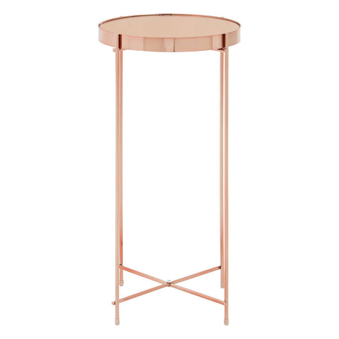 Rose Gold Mirrored Side Table