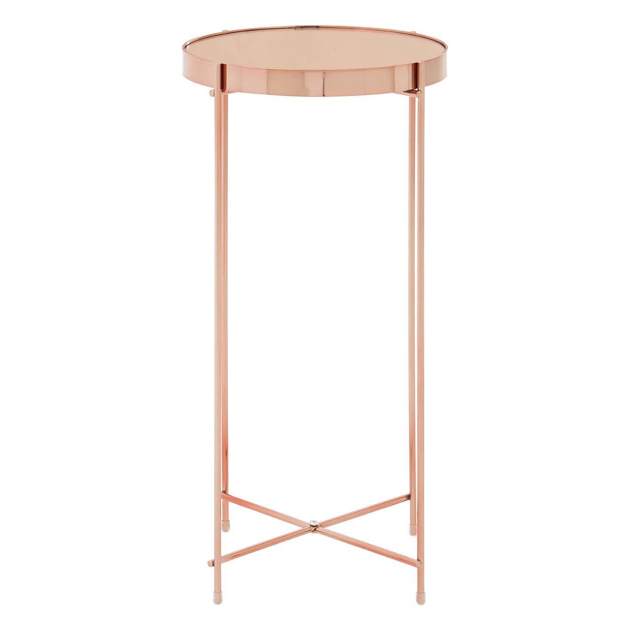 Rose Gold Mirrored Side Table