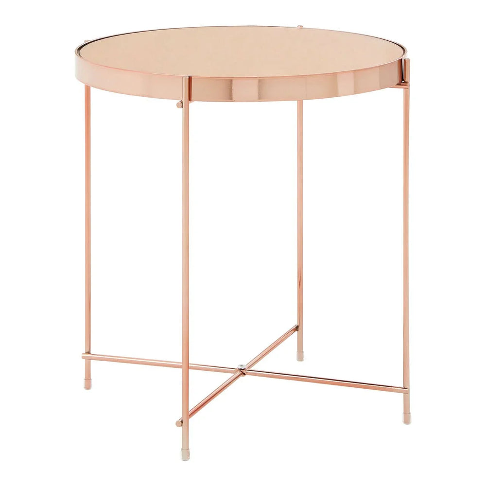Pink Mirror Side Table