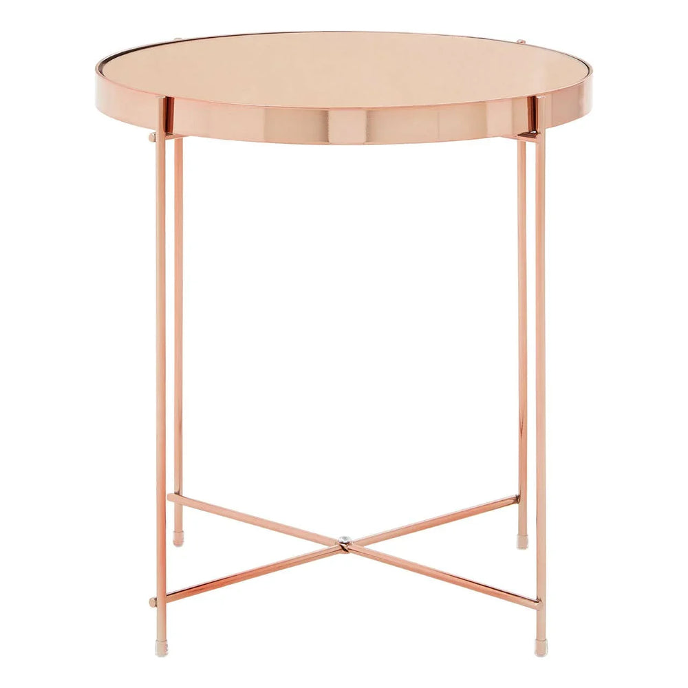 Pink Mirror Side Table