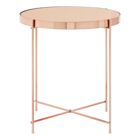 Pink Mirror Side Table