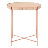 Pink Mirror Side Table