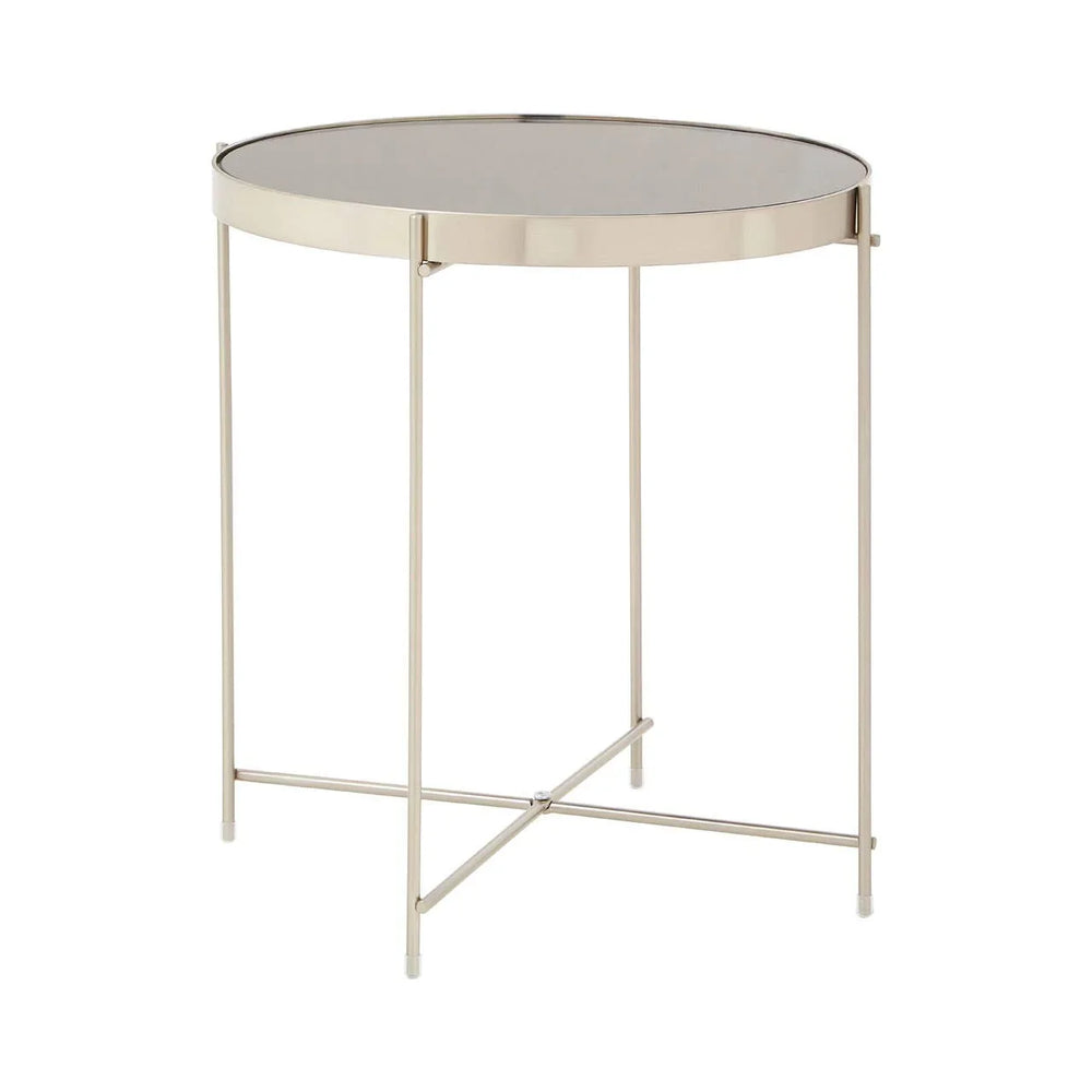 Grey Mirrored Side Table