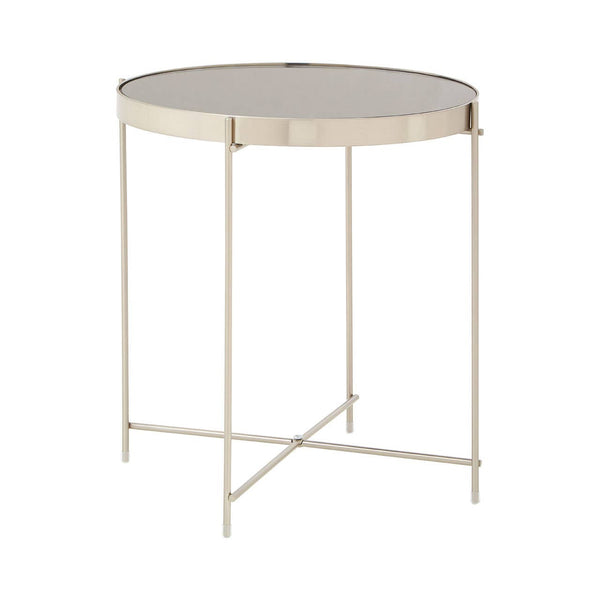 Grey Mirrored Side Table