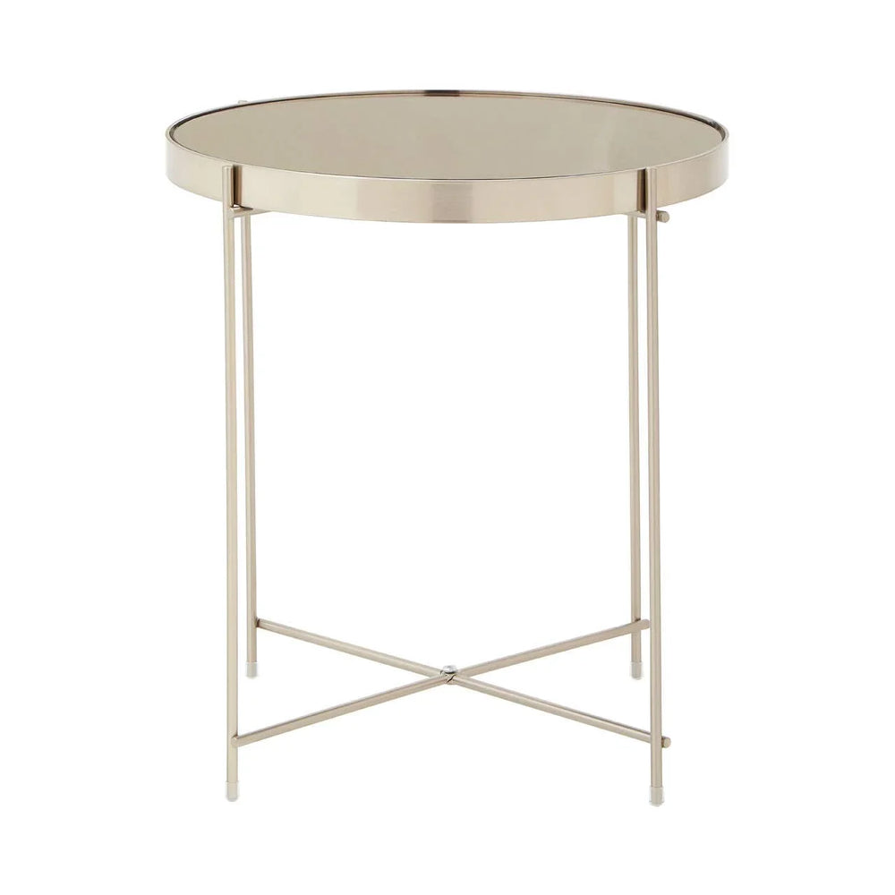 Grey Mirrored Side Table
