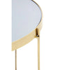 Mirrored Black Metal Side Table