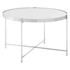 Elegant Silver Mirror Side Table