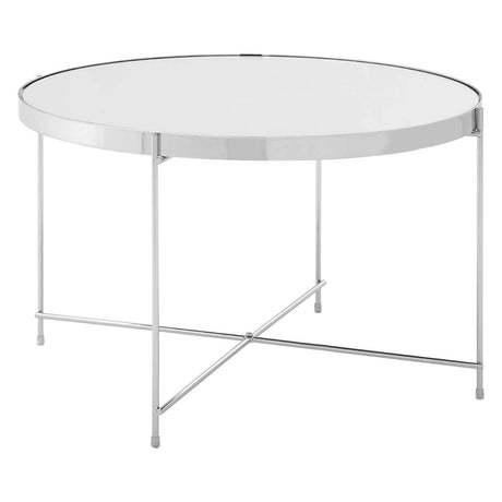 Elegant Silver Mirror Side Table