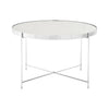 Elegant Silver Mirror Side Table