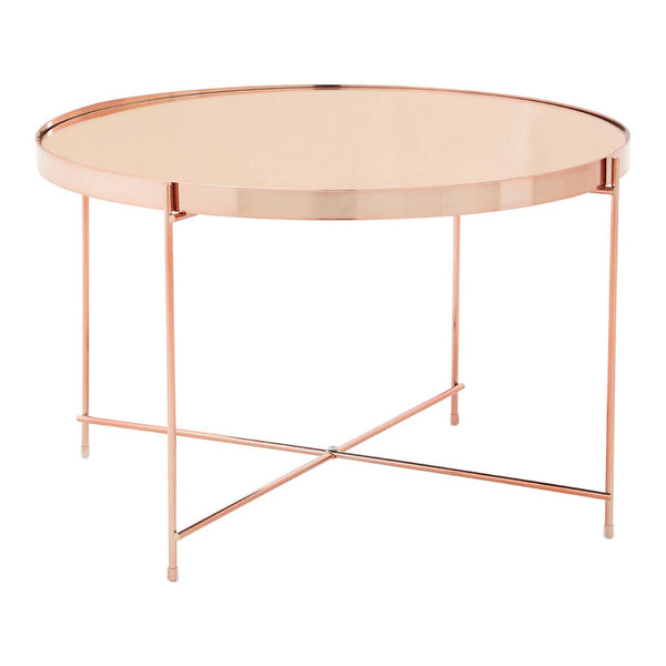 Pink Mirror Side Table