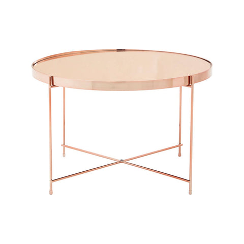 Pink Mirror Side Table