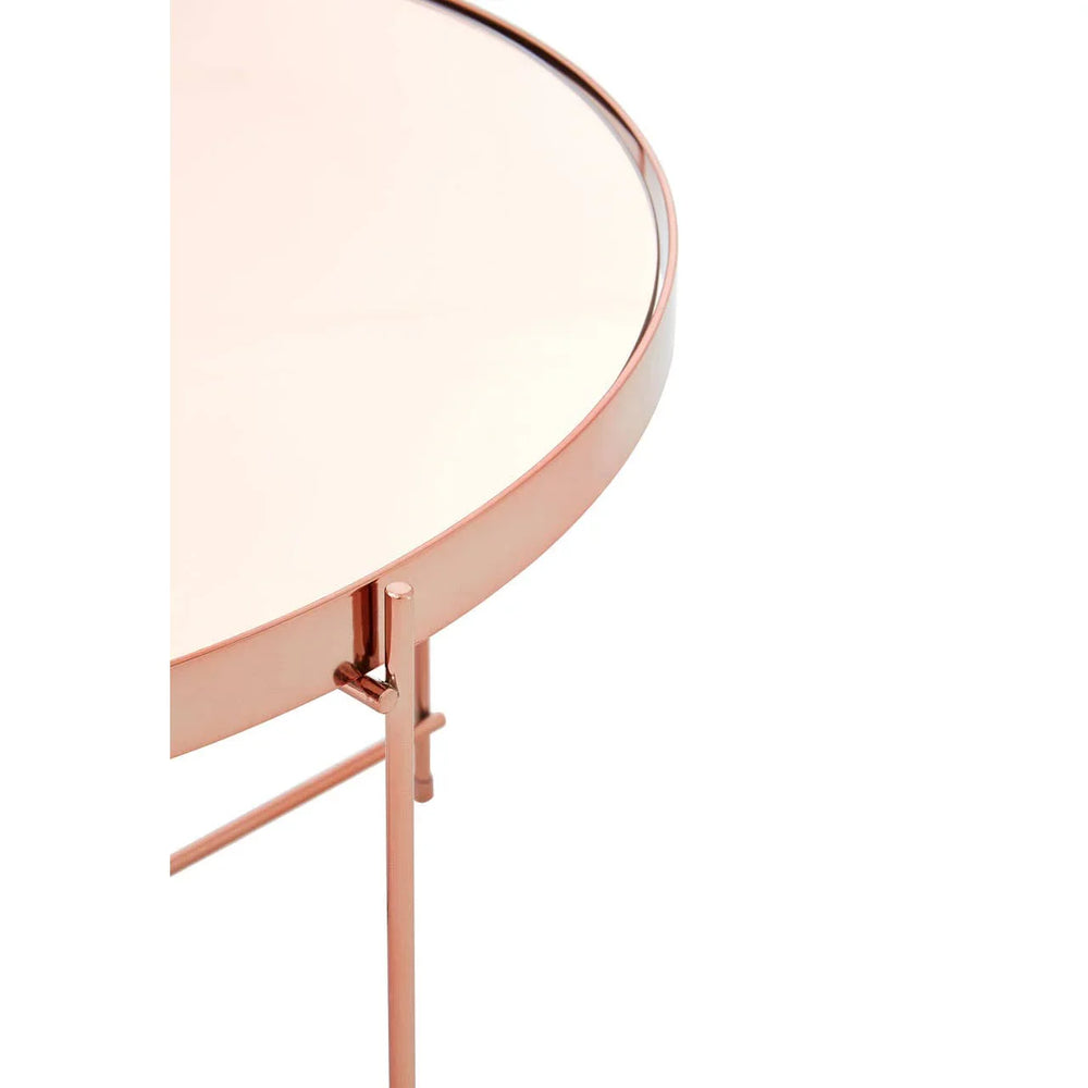 Pink Mirror Side Table