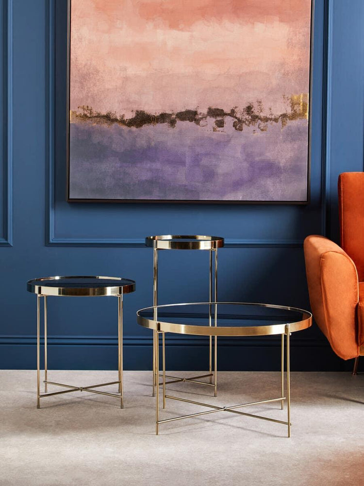 Bronze Mirror Side Table