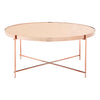 Rose Gold Pink Glass Table