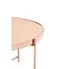 Rose Gold Pink Glass Table