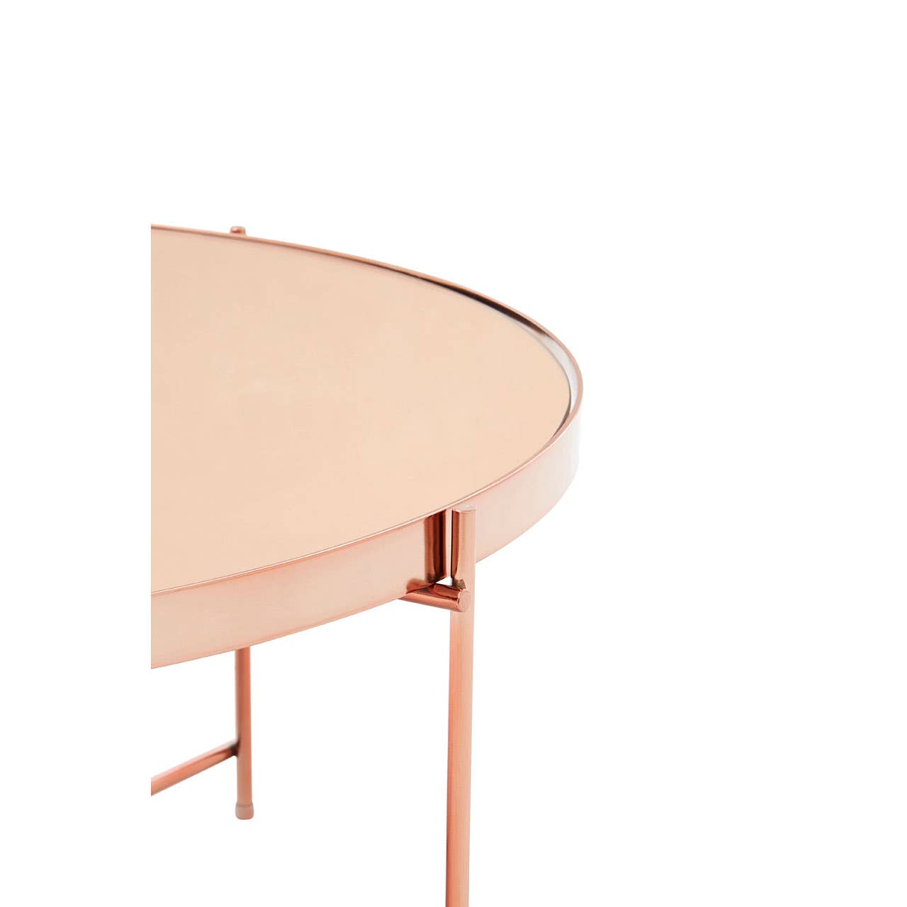 Rose Gold Pink Glass Table