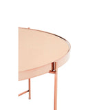 Rose Gold Pink Glass Table