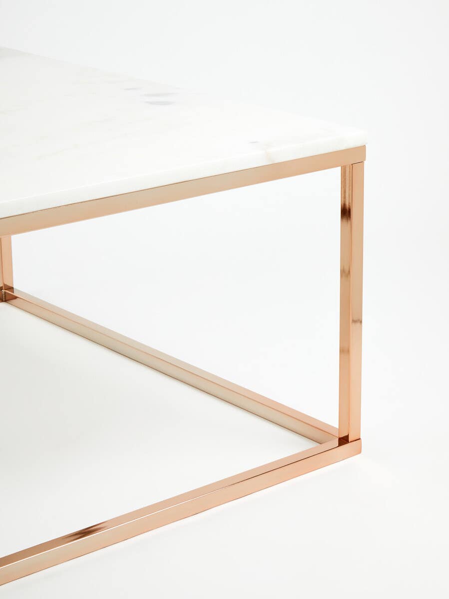 Rose Gold Marble Coffee Table