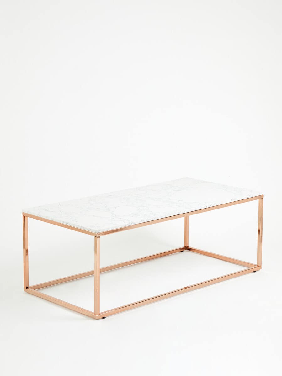 Rose Gold Marble Coffee Table