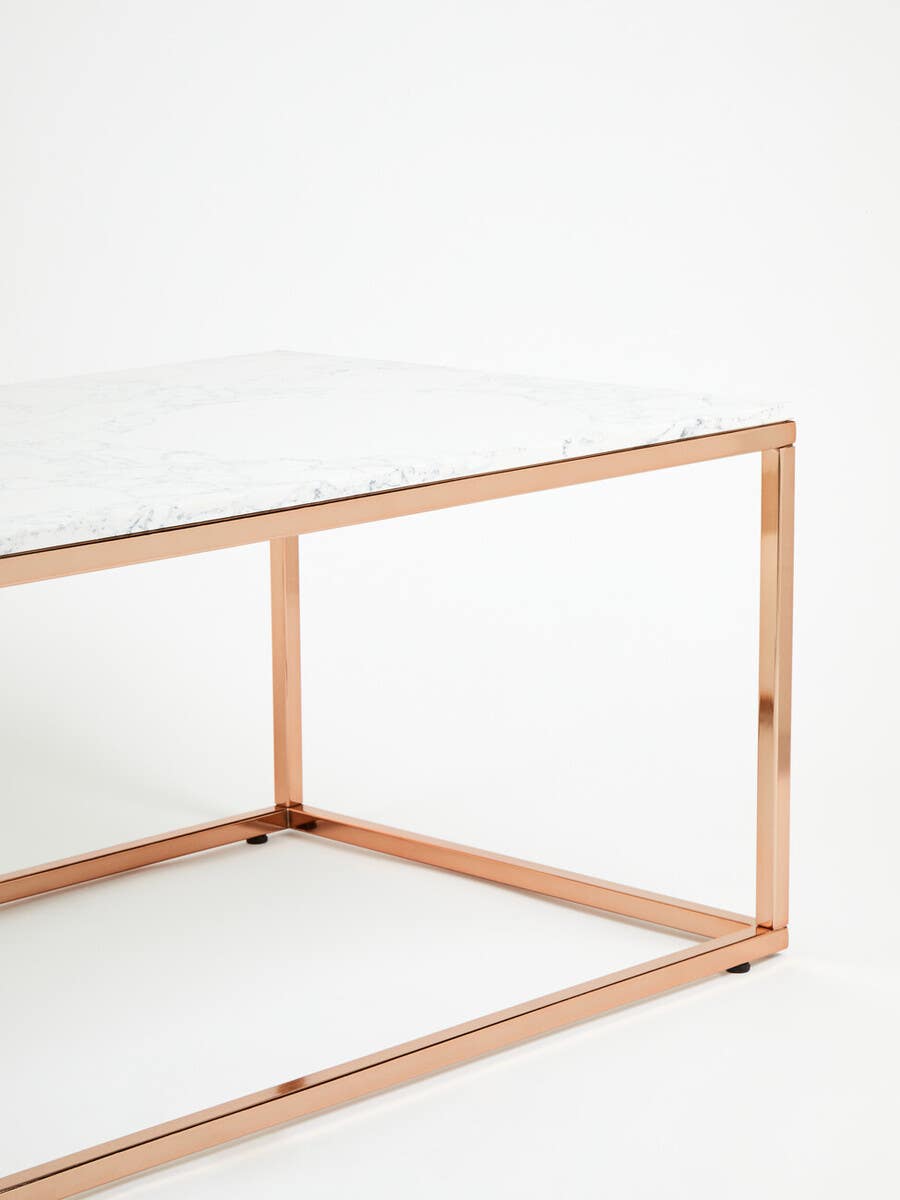 Rose Gold Marble Coffee Table