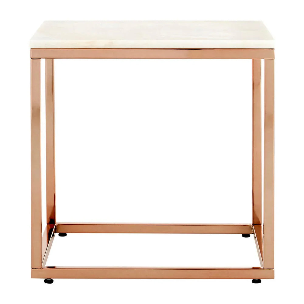 Rose Gold Marble End Table