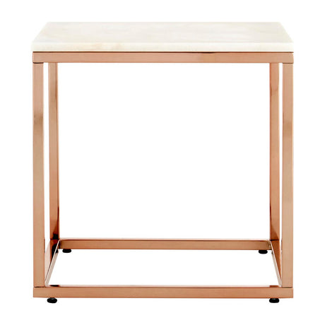 Rose Gold Marble End Table