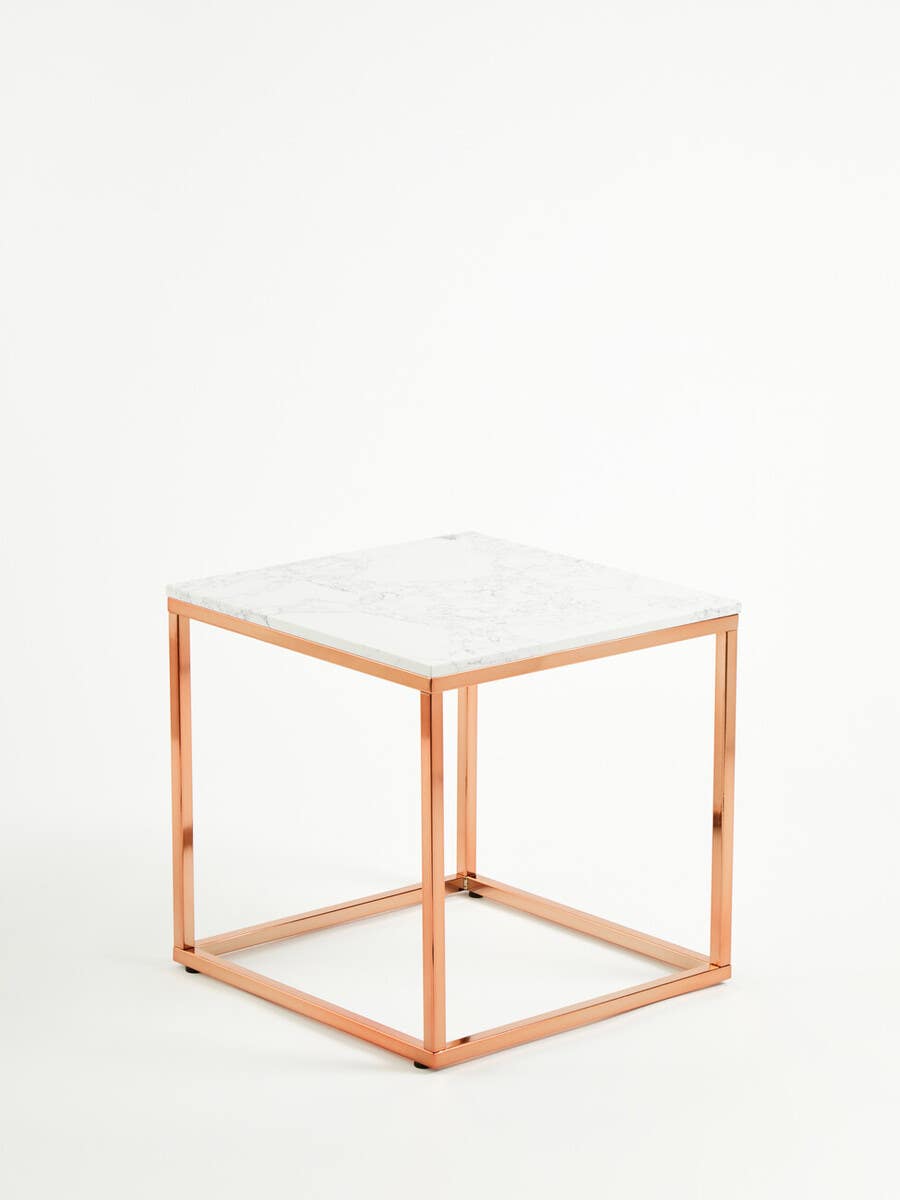Rose Gold Marble End Table