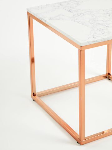 Rose Gold Marble End Table