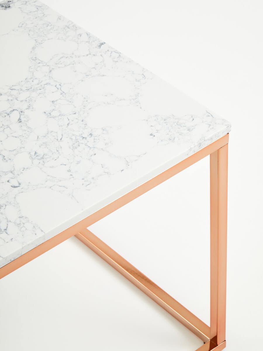 Rose Gold Marble End Table