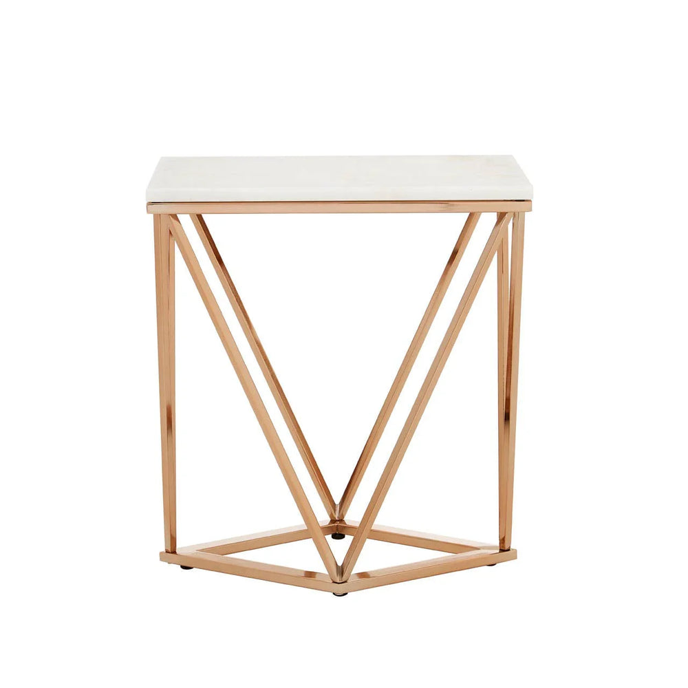 Champagne Marble End Table