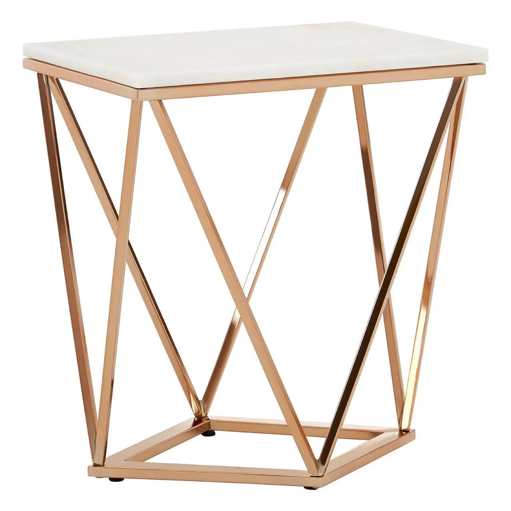 Champagne Marble End Table