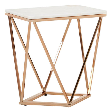 Champagne Marble End Table