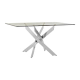 Chrome Glass Dining Table