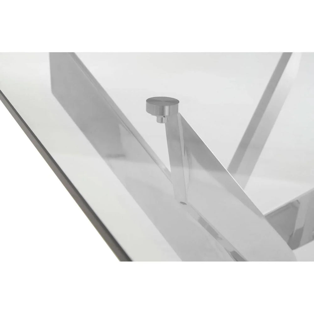 Chrome Glass Dining Table