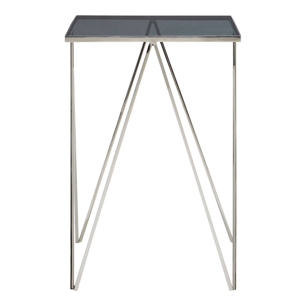 Zig-Zag Steel and Glass Table