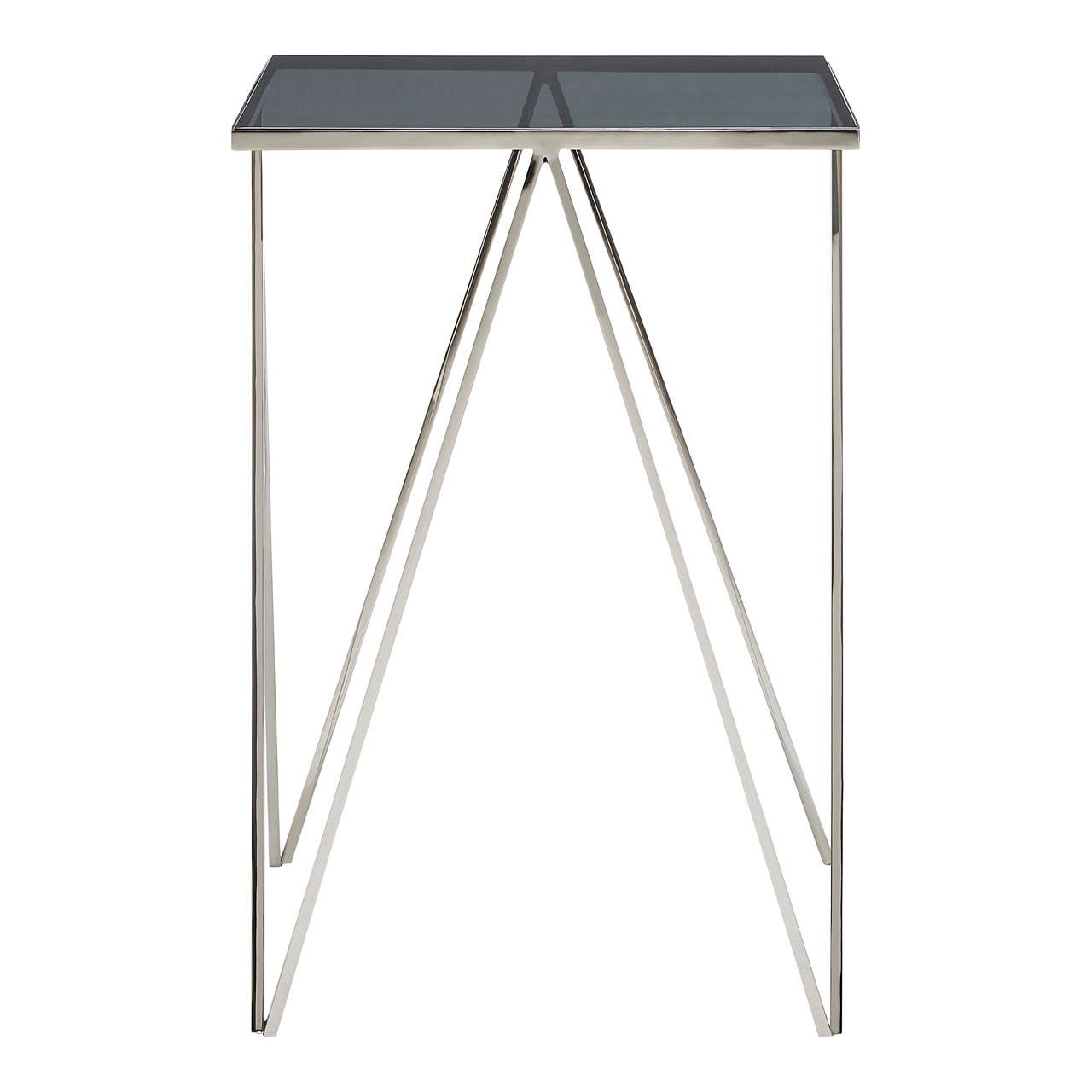 Zig-Zag Steel and Glass Table