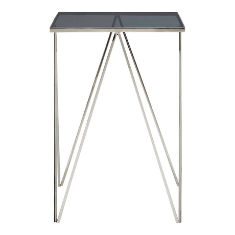 Zig-Zag Steel and Glass Table