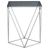 Geometric Glass Side Table